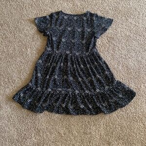 Black and White Dotted Shein Dress